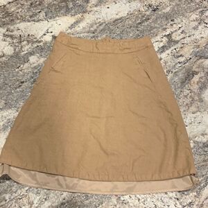 Banana Republic Wool Skirt - Pockets - Tan - Size 12 -  Fully Lined 8323